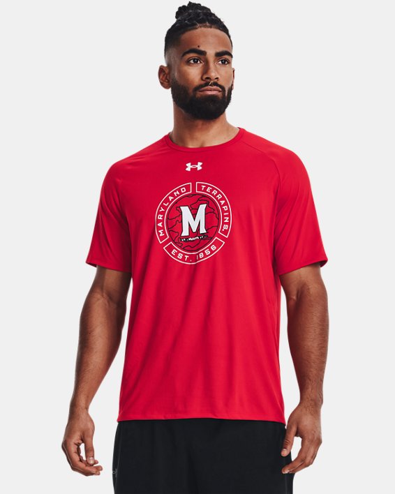 Men's UA Tech™ Collegiate Sideline Short Sleeve, Red, pdpMainDesktop image number 0